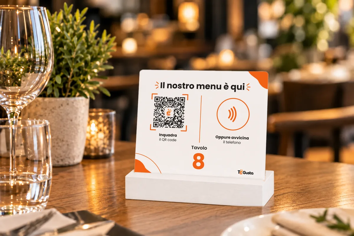 Segnatavolo QR + NFC